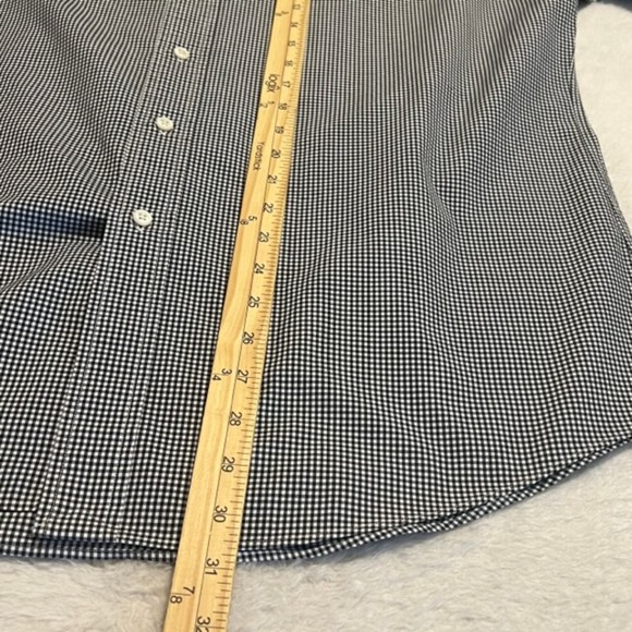 Ralph Lauren Mens Black Blaire Gingham Check LS Custom Fit Shirt Size XL - Picture 9 of 10